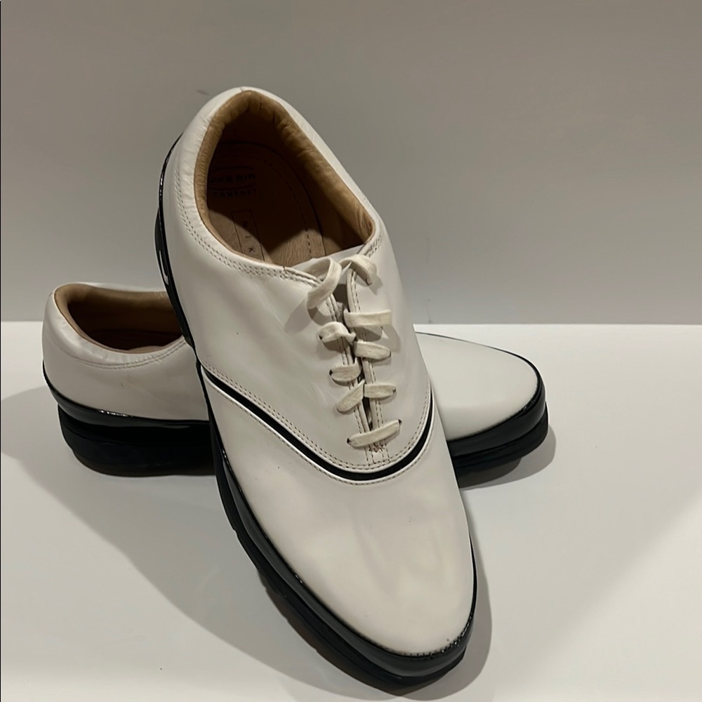 Nike Golf White and Black Oxford Shoes